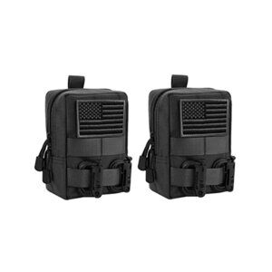2 Pack Molle Pouches - Tactical Compact Water-Resistant EDC Pouch Bag Small